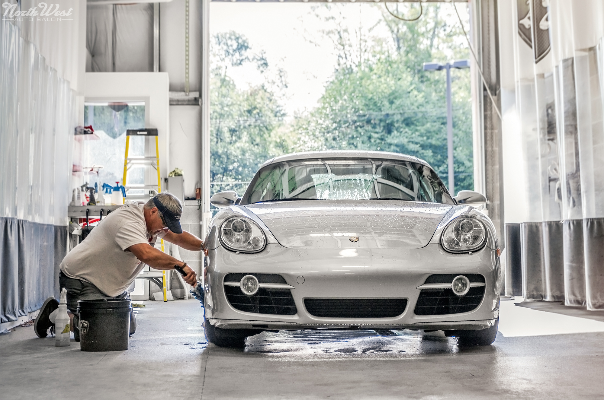 Yellow Porsche Rock Guard replacement clear bra fix